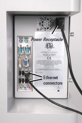 Odyssey XF power and ethernet connectors