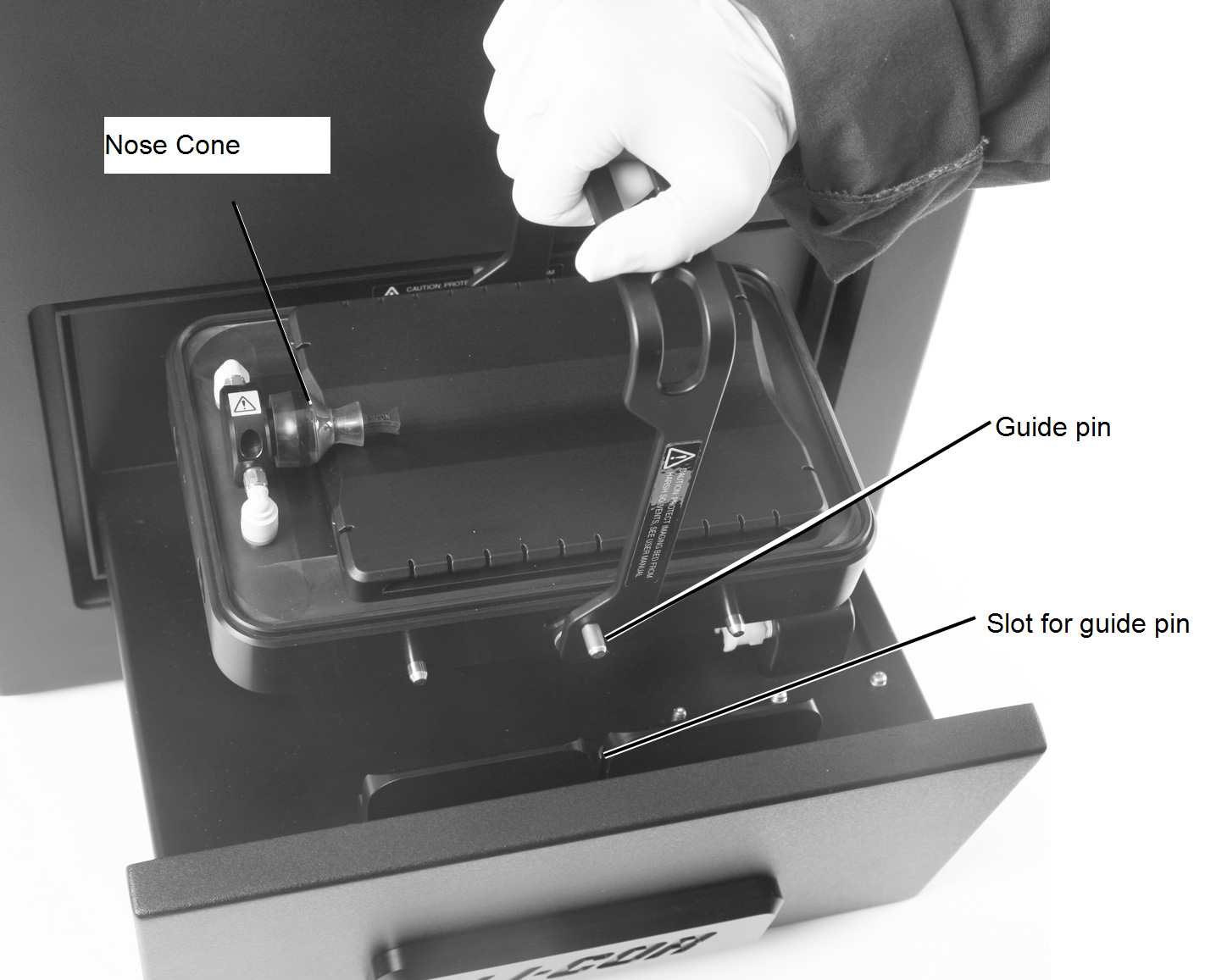 Pearl Trilogy imaging bed guide pin and guide pin slot