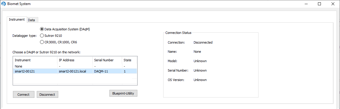 Set data logger type in win-GHG