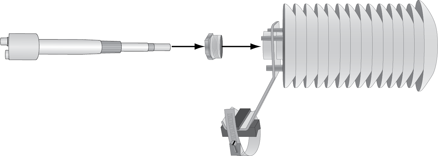 Mount HMP155 in solar radiation shield