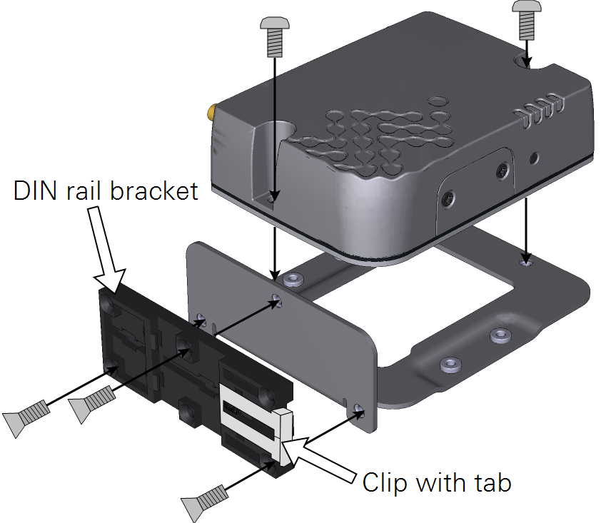 Connect the brackets with the included screws.