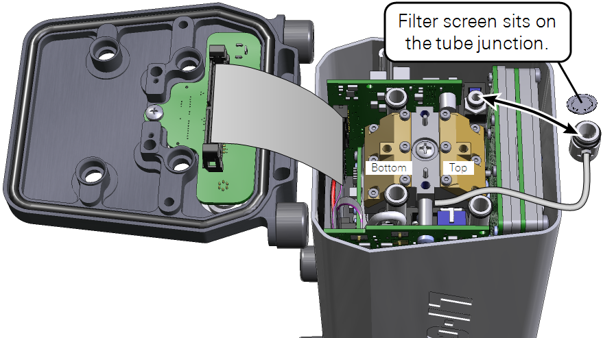 Move the pressure duct to the side.