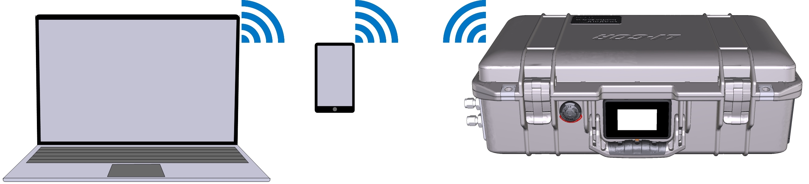 With WiFi enabled, you can connect the TGA to a computer, smart phone, or local wireless network.